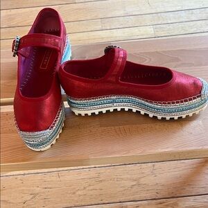 Marc Jacobs Red Mary Jane Platform Shoes